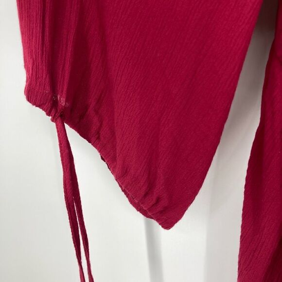City Chic Embroidered Dress Size 18 Red Color 100% Viscose - Picture 6 of 10